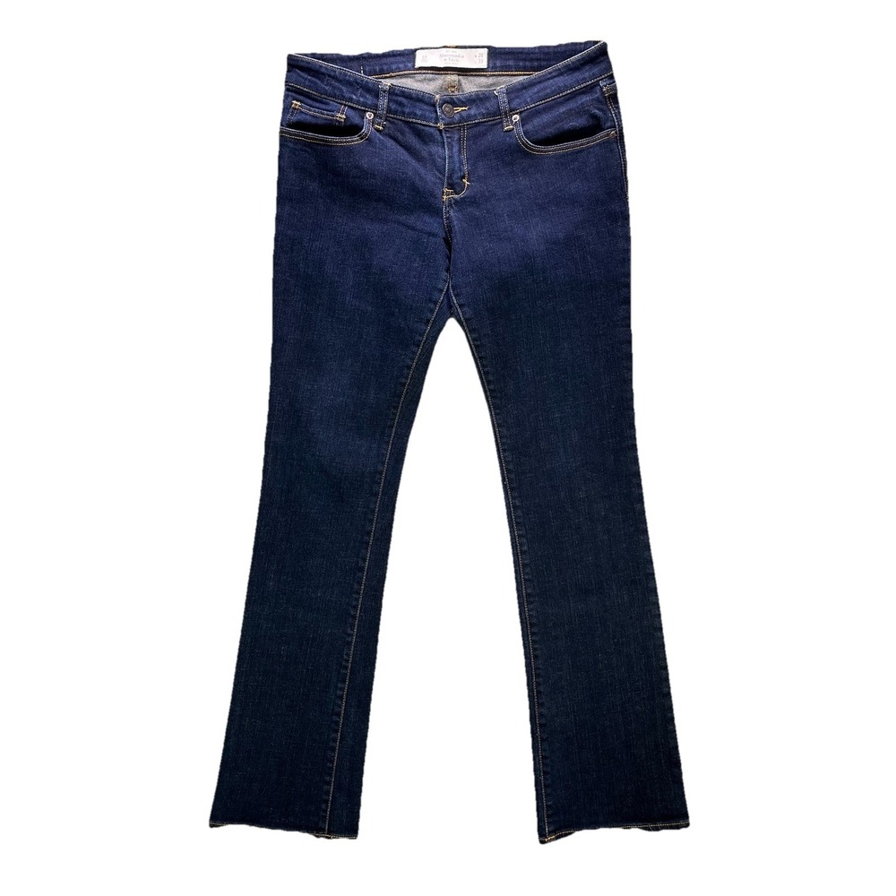 Abercrombie & Fitch The A&F Boot Jeans Womens 28x33 Blue Dark Wash Stretch Denim